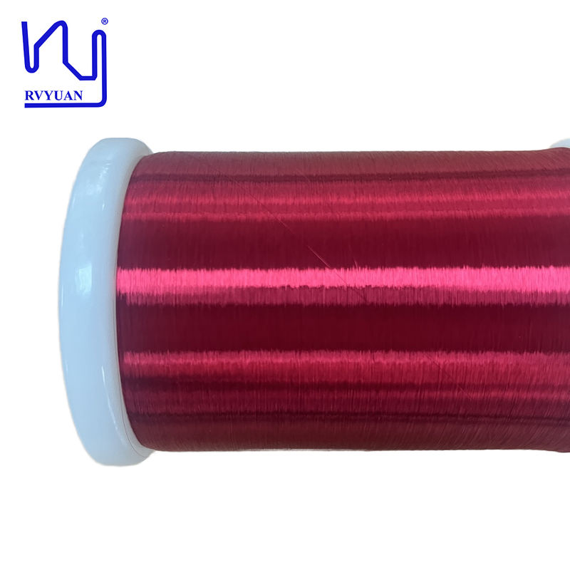 Customized Self-bonding Self-adhesive Red Color 0.035mm CCA Wire For Voice Coils / Audio Cable